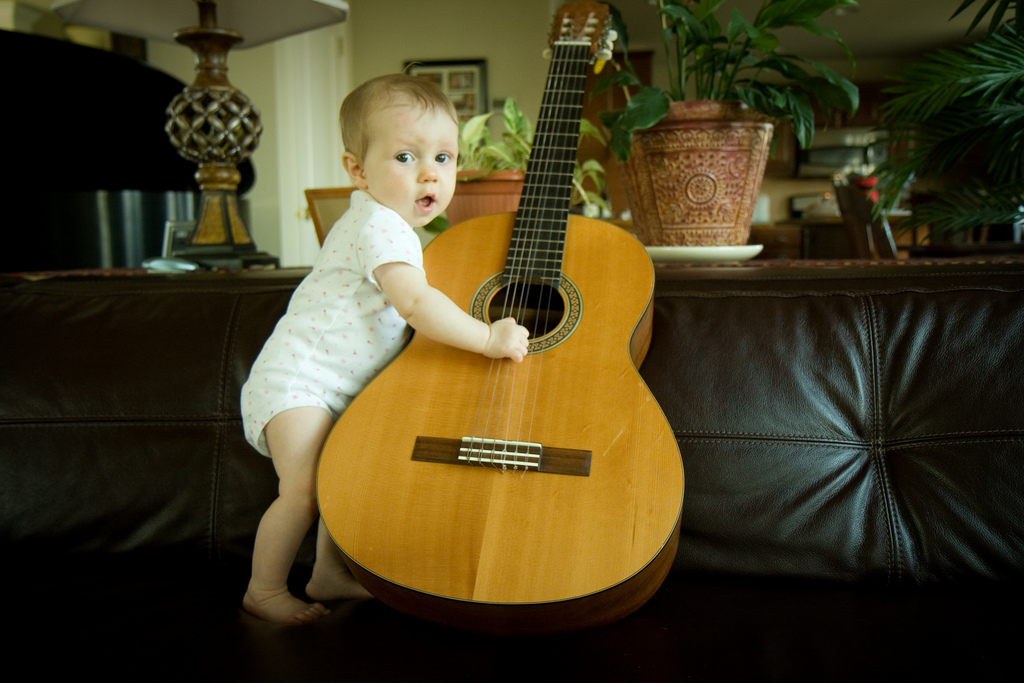 Baby and Guitar